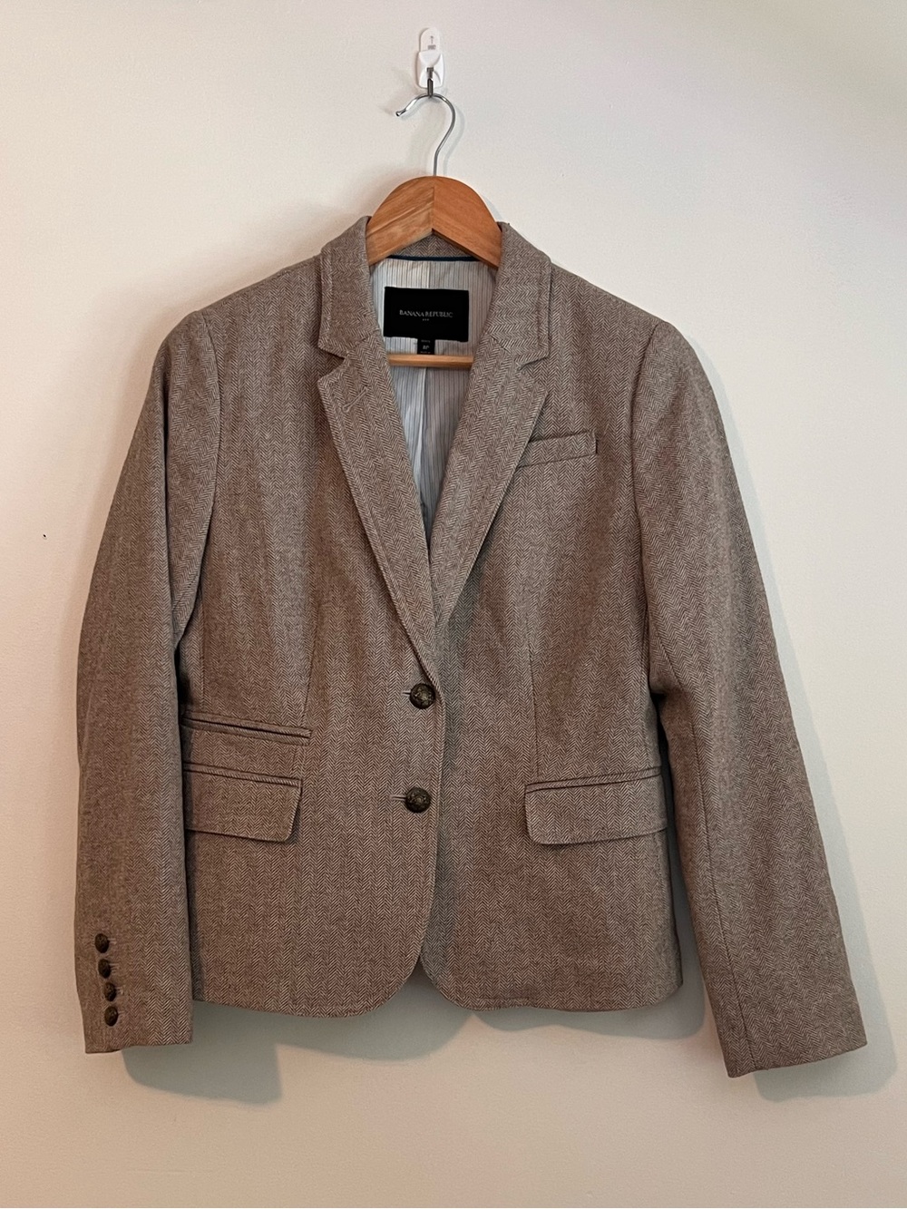 Banana Republic Gray Tweed Blazer